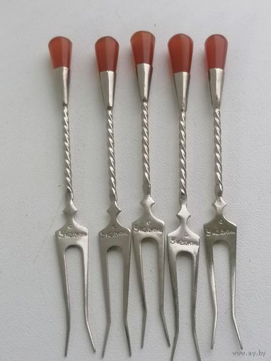 Вилочки СССР с янтарем