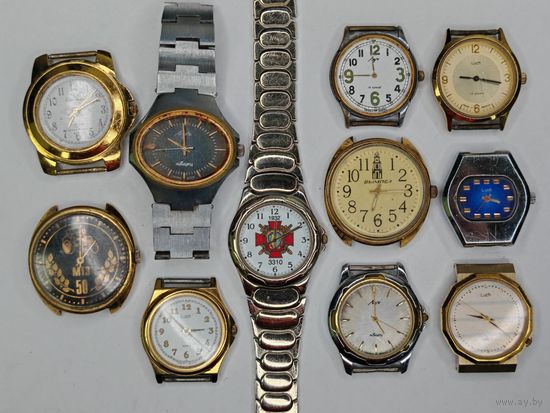 Часы Луч Вымпел. Кварц, механика. На восстановление или запчасти. Как есть. С рубля