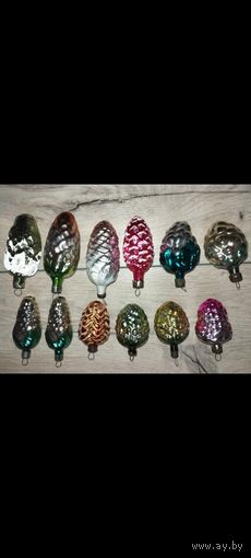 Ёлочные игрушки шишки СССР