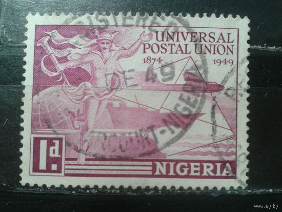 Нигерия, колония Англии, 1949. 75 лет ВПС. Гермес, глобус, транспорт