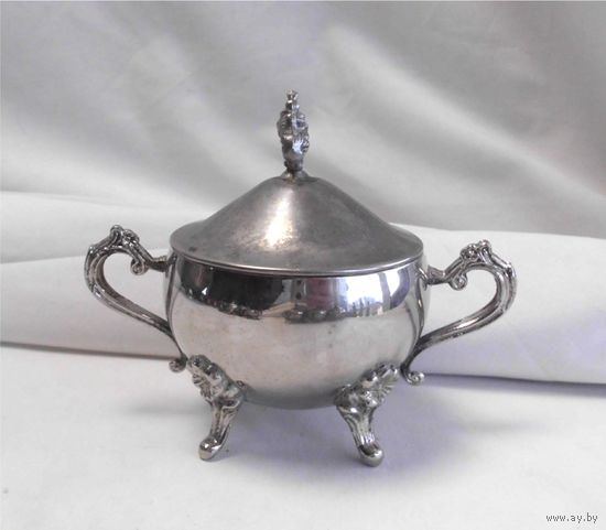 Сахарница с крышкой Серебрение Германия 04