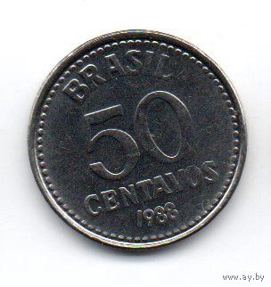 ФЕДЕРАТИВНАЯ РЕСПУБЛИКА БРАЗИЛИЯ 50 СЕНТАВО 1988.