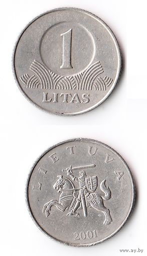 1 лит Литва 2001 год