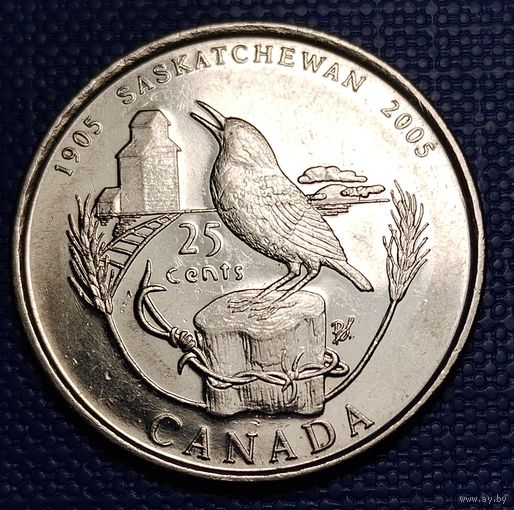 Канада 25 центов 2005 г. 100 лет провинции Саскачеван.