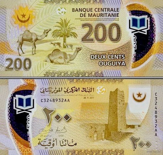 Мавритания 200 угий 2020 год UNC (полимер)