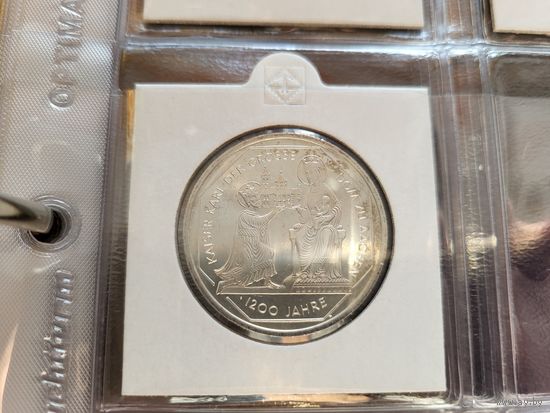 10 марок 2000 1200 лет Собору в Аахене ФРГ Серебро 15,5 грамма 925 пробы 0,461 унции! ВОЗМОЖЕН ОБМЕН!