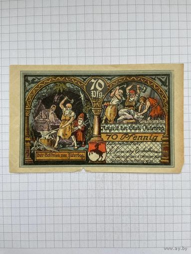 Нотгельд 70 пфеннигов Германия Ильзенбург-0501