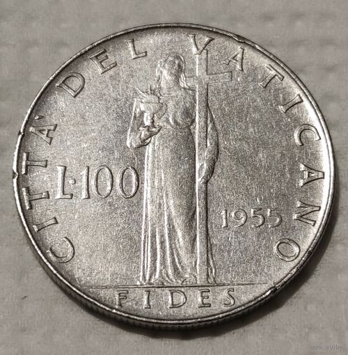 Ватикан 100 лир, 1955 (14-1-3)