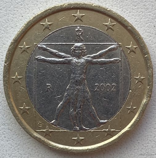 Италия 1 евро 2002 г.