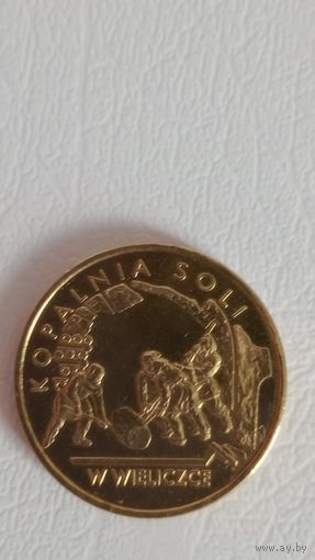 Польша 2 злотых 2001 Соляная шахта в Величке