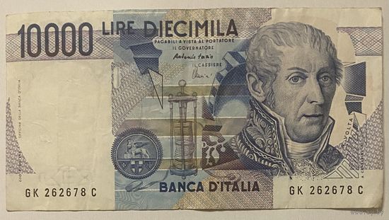 Банкнота Италии 10000 лир. 1984 год.