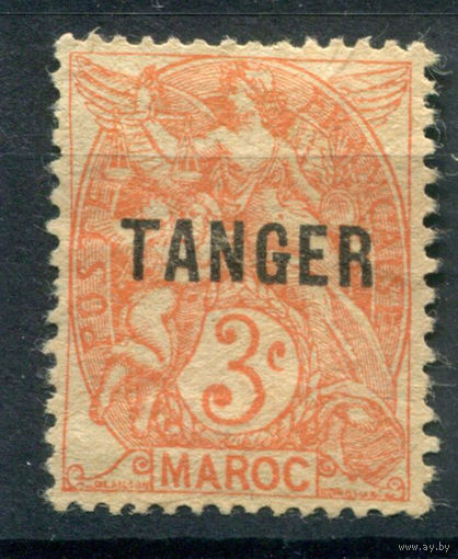 Французские колонии - Марокко, Танжер - 1918/24г. - аллегория, 3 с - 1 марка - чистая, без клея [Mi 3]. #4-W1-121-A-1