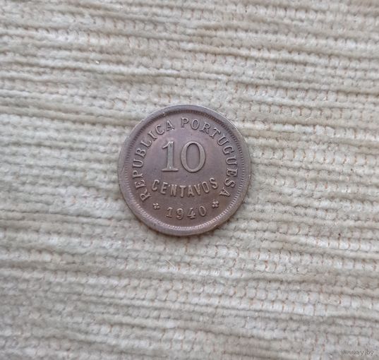 Werty71 Португалия 10 сентаво 1940 Редкая