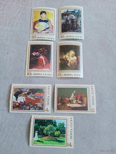 Марки СССР 1973 год. Зарубежная живопись. (4300-4306) серия из 7 марок. Чистые.