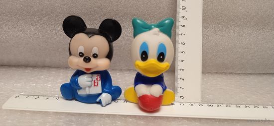 Резиновые игрушки. Микки Маус и уточка. 22