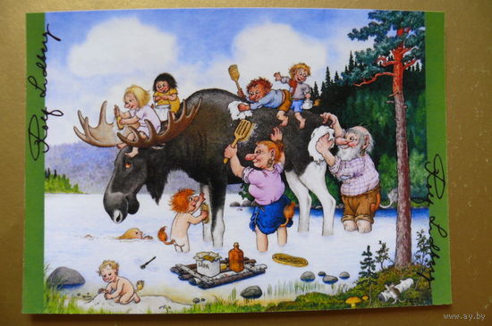 Современная открытка, Rolf Lidberg, чистая; тролли, 78.