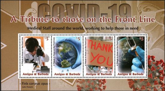 2020 Антигуа и Барбуда 5871-5874KL Медицина - Covid-19 18,00 евро