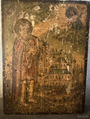 Икона Святого на фоне города. Распродажа коллекции!!!