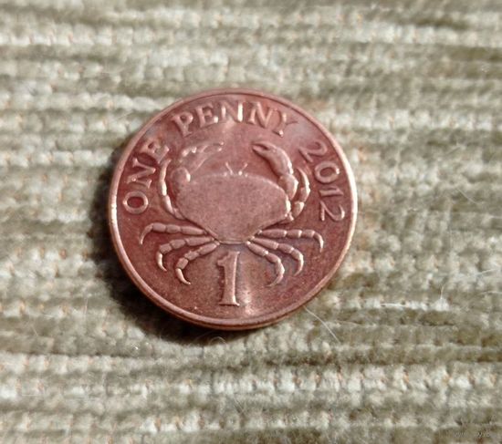 Werty71 Гернси 1 пенни 1998 Большой (сумчатый) краб Блеск