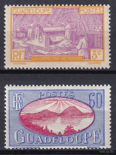 79.FrK. Франция. Колонии. Гваделупа. Местные мотивы. 1940 г. 3C, 60C. Mi.##152/154. ( * - описание).