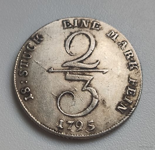 2/3 талера 1795 Мекленбург-Шверин