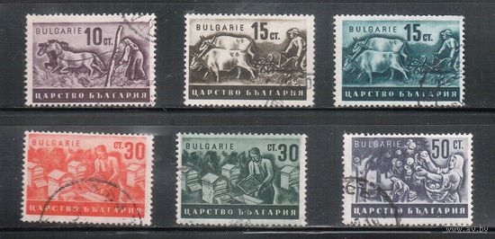 Болгария-1940, (Мих.412-), гаш., Стандарт, Сельское хозяйство , Фауна, 6 марок