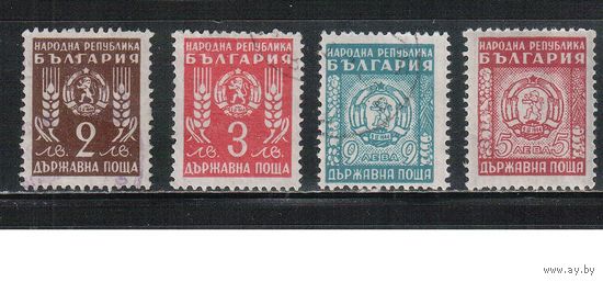Болгария-1950, (Мих.765-768),  гаш.  , Стандарт, Герб (полная серия)
