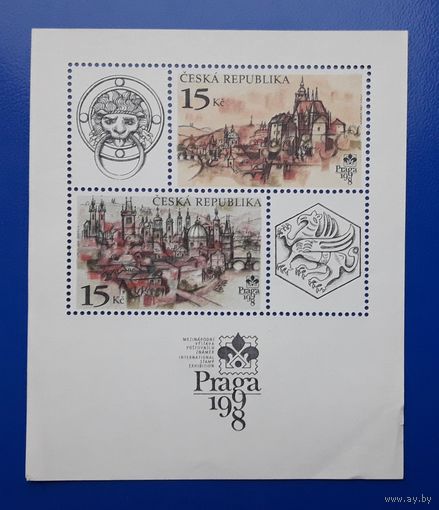 Чехия 1997г. Блок. Международная филвыставка в Праге в 1998г.