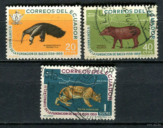 Эквадор - 1960 - Фауна - 3 марки. Гашеные.  (LOT Gс41)-T10P12