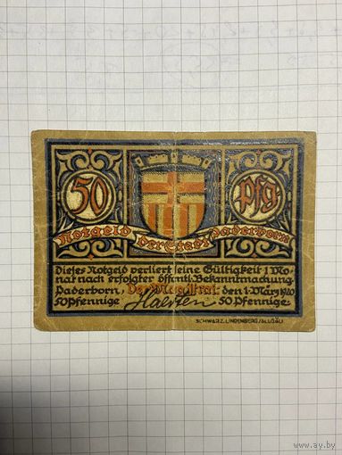Нотгельд 50 пфеннигов 1921 год. -2112