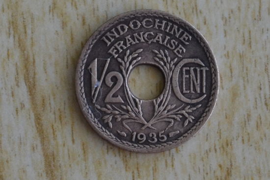 Французский Индокитай 1/2 цента 1935 с 1 руб