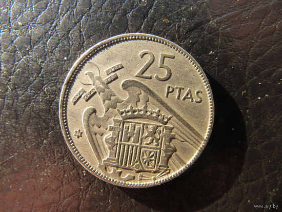 Испания. 25 песет. 1957. С 20 копеек. Распродажа коллекции. Смотрите другие лоты.