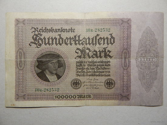 Германия 100 000 марок 1923г.