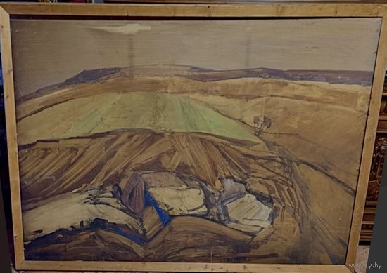 Цвирко (Нар.худ.);200/140см;1973г;"Ритмы",1973г. ДВП,темпера.Вероятно,Нёманский край. 200х140 см.