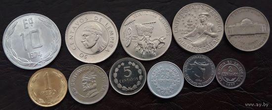 Набор монет Америки почти все unc.