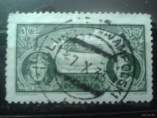 Польша 1933 Летчики, самолет