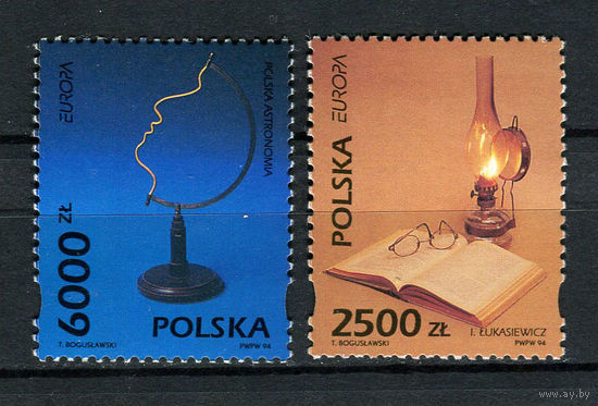 Польша - 1994 - Европа (C.E.P.T.) - Открытия и изобретения - [Mi. 3486-3487] - полная серия - 2 марки. MNH.