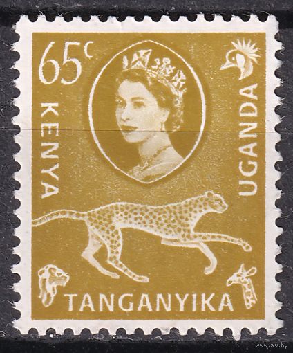 260.BrK. Великобритания. Колонии. Кения, Уганда и Танганьика. Флора, фауна и пейзажи. Елизавета II. 1960 г. 65c. Mi.#116.