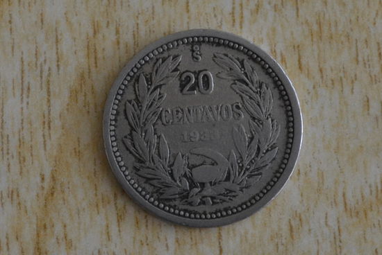 Чили 20 сентаво 1933