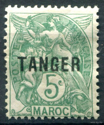 Французские колонии - Марокко, Танжер - 1918/24г. - аллегория, 5 с - 1 марка - MH [Mi 4]. #4-W1-121-A-1