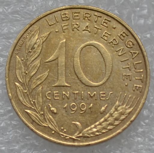 Франция, 10 сантимов 1991 г.