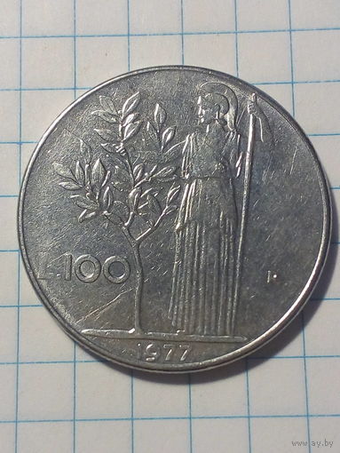 100 лир Италия 1977 год