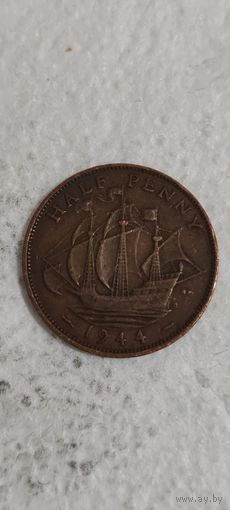 Великобритания 1/2 пенни 1944
