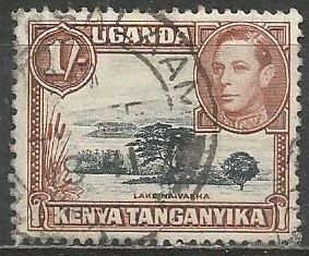Кения Уганда и Танганьика. Король ГеоргVI. Озеро Найваша. 1938г. Mi#66.