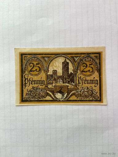 25 пфенигов (нотгельды) Германия г.Ютербог -1402