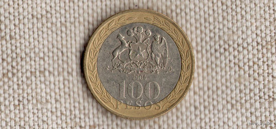 Чили 100 песо 2006/биметалл