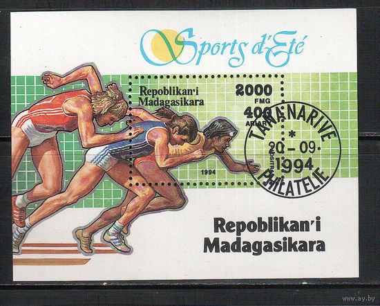 Мадагаскар-1994(Мих.Бл.232) , гаш. , Спорт,