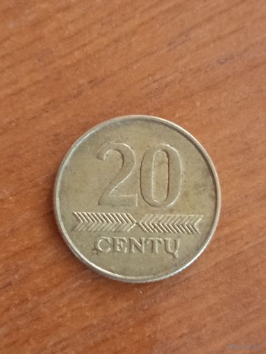 2008 Литва 20 центов