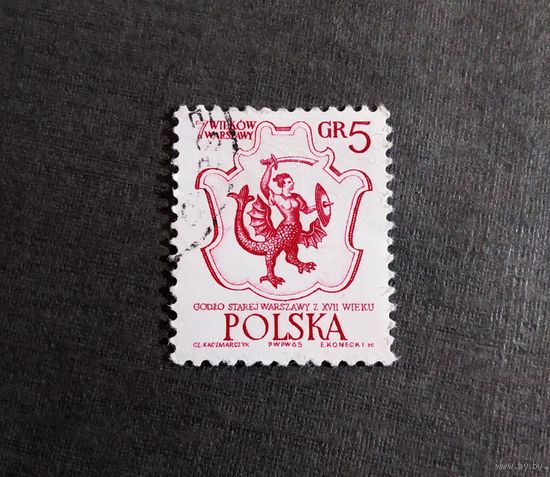 Марка Польша 1965 год 700-летие Варшавы