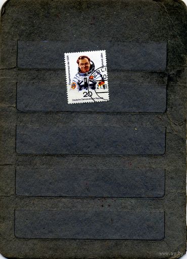 ГДР, 1978,  1м ,  КОСМОС, ПЕРВЫЙ КОСМОНАВТ ГДР   1м гашеная